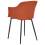 Beliani Set of 2 Dining Chairs ELIM Fabric Orange 4