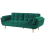 Beliani Sofa Bed 3 Seater ASBY Velvet Green 4