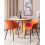 Beliani Set of 2 Dining Chairs ELIM Fabric Orange 2