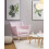 Beliani Armchair DRAMMEN Fabric Pink 4
