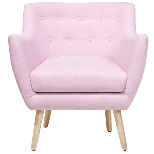 Beliani Armchair DRAMMEN Fabric Pink 1