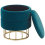 Beliani Storage Pouffe ELGIN Velvet Teal 4