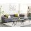 Beliani Corner Sofa 5 Seater NORREA Fabric Grey Left Hand 2