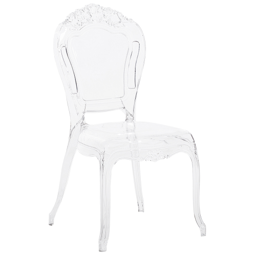 Beliani Set of 2 Dining Chairs VERMONT II Transparent 1