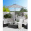 Beliani Market Parasol 270 cm VARESE Dark Grey 2