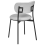 Beliani Set of 2 Dining Chairs CASEY Fabric Light Grey 6