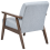 Beliani Armchair ASNES Fabric Light Grey 5