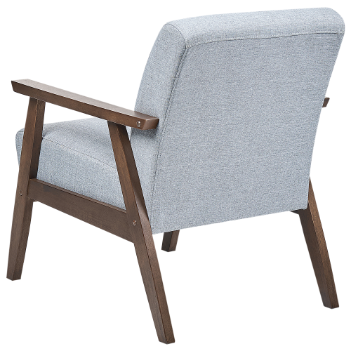 Beliani Armchair ASNES Fabric Light Grey 2