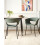 Beliani Set of 2 Dining Chairs ELMA Fabric Dark Green 2
