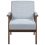 Beliani Armchair ASNES Fabric Light Grey 4