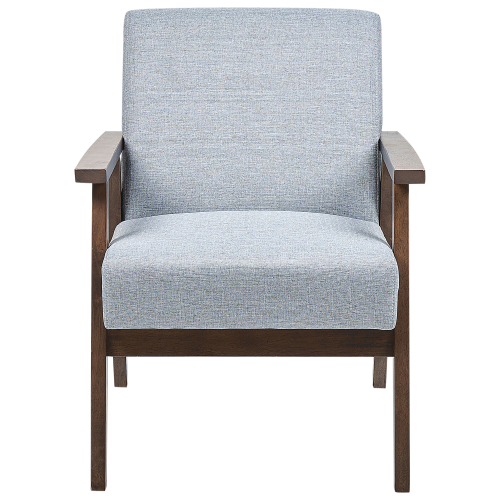Beliani Armchair ASNES Fabric Light Grey 1