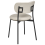 Beliani Set of 2 Dining Chairs CASEY Fabric Light Beige 2