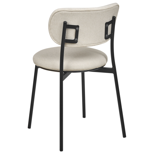 Beliani Set of 2 Dining Chairs CASEY Fabric Light Beige 1