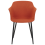 Beliani Set of 2 Dining Chairs ELIM Fabric Orange 8