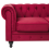 Beliani Sofa 3 Seater CHESTERFIELD Velvet Dark Red 8