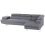 Beliani Corner Sofa 5 Seater NORREA Fabric Grey Left Hand 6