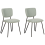 Beliani Set of 2 Dining Chairs NELKO Boucle Light Green 2