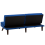 Beliani Sofa Bed 3 Seater RONNE Fabric Navy Blue 5