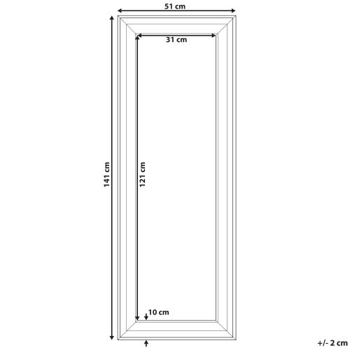 Beliani Wall Mirror LUNEL 51 cm 141 cm White 2