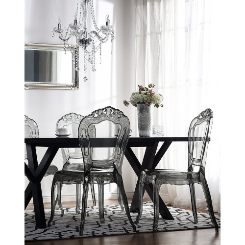 Beliani Set of 2 Dining Chairs VERMONT Black 1