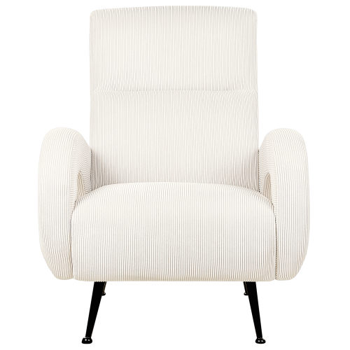 Beliani Armchair SVALOV Corduroy Off-White 2