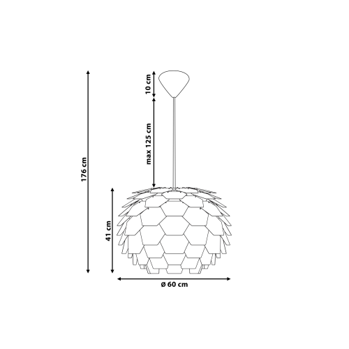 Beliani Pendant Lamp SEGRE L Grey 2