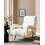 Beliani Armchair SVALOV Corduroy Off-White 5
