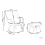 Beliani Wingback Chair VEJLE with Footstool Fabric Light Beige 3