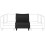 Beliani 1-Seat Section FEVIK Fabric Black 5