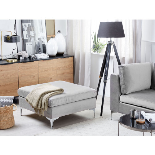 Beliani Ottoman EVJA Velvet Grey 1
