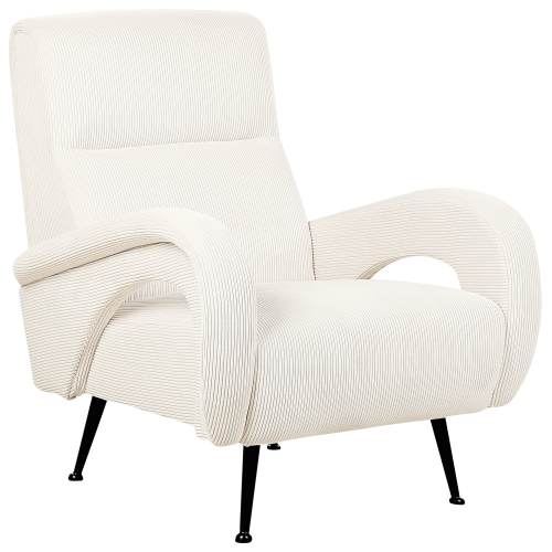 Beliani Armchair SVALOV Corduroy Off-White 1