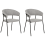 Beliani Set of 2 Dining Chairs MARIPOSA Boucle Grey 4