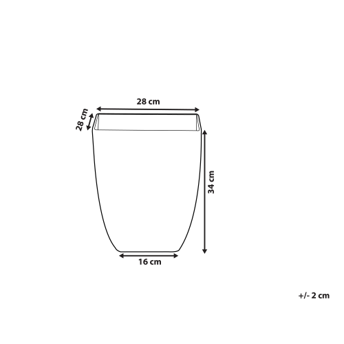 Beliani Plant Pot MIRO 28 cm White Marble 2