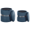 Beliani Set of 2 Storage Pouffes DORIS Velvet Blue 7