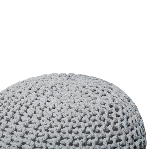 Beliani Pouffe CONRAD Cotton Light Grey 1