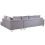 Beliani Corner Sofa 4 Seater LUNNER Corduroy Grey Left Hand 6
