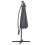 Beliani Cantilever Parasol LED 285 cm CORVAL Graphite Grey 4