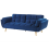 Beliani Sofa Bed 3 Seater ASBY Velvet Navy Blue 4