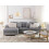 Beliani Corner Sofa 4 Seater OSLO Fabric Light Grey Right Hand 2