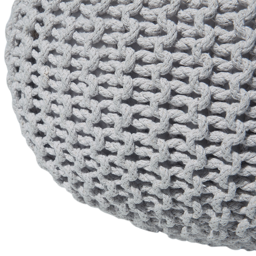 Beliani Pouffe CONRAD Cotton Light Grey 2