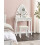 Beliani Dressing Table with Mirror and Stool AMOUR White 2