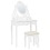 Beliani Dressing Table with Mirror and Stool AMOUR White 4