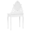 Beliani Dressing Table with Mirror and Stool AMOUR White 5
