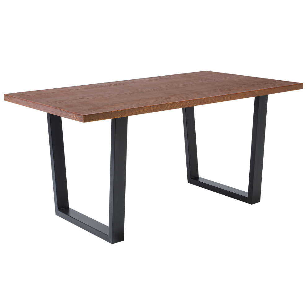 Dining Table AUSTIN Dark Walnut 160 cm 90 cm