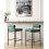 Beliani Set of 2 Bar Chairs AMAYA Teal 2