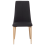 Beliani Set of 2 Dining Chairs CLAYTON Fabric Black 4