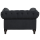 Beliani Armchair CHESTERFIELD Fabric Graphite Grey 4