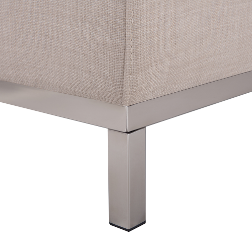 Beliani Corner Sofa 4 Seater OSLO Fabric Beige Left Hand 1