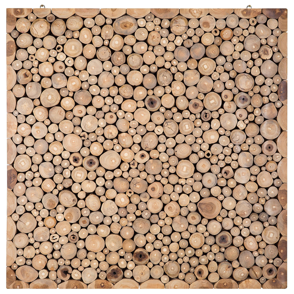 Wall Decor TWIG Teak Wood 85 cm Light Brown