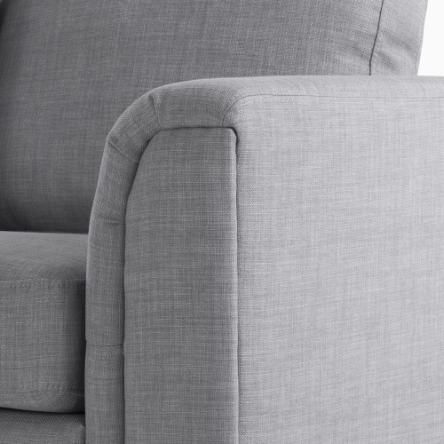 Beliani Corner Sofa OSLO Fabric Light Grey Right Hand 1